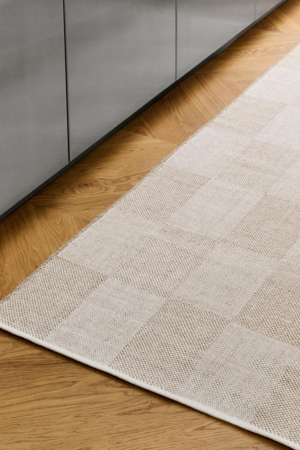 Check gulvtæppe, Sand S Check - 140x200 cm